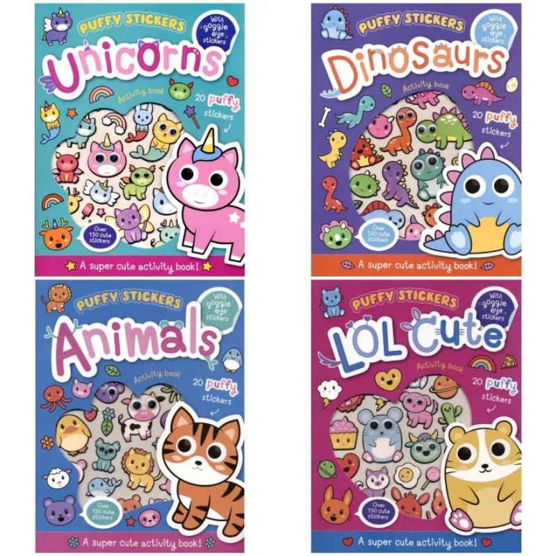 Puffy Stickers with googly eyes activity book, Hobbies & Toys, Books