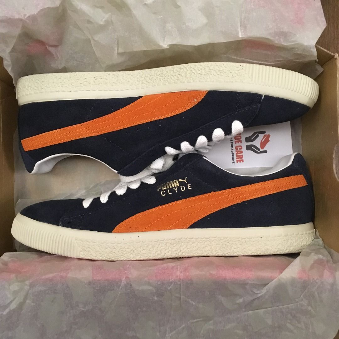 PUMA Clyde Navy Orange UK8 US9 181632 28