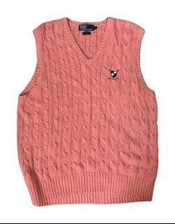 Ralph Lauren Cable-Knit Cotton Sweater Vest (Large)