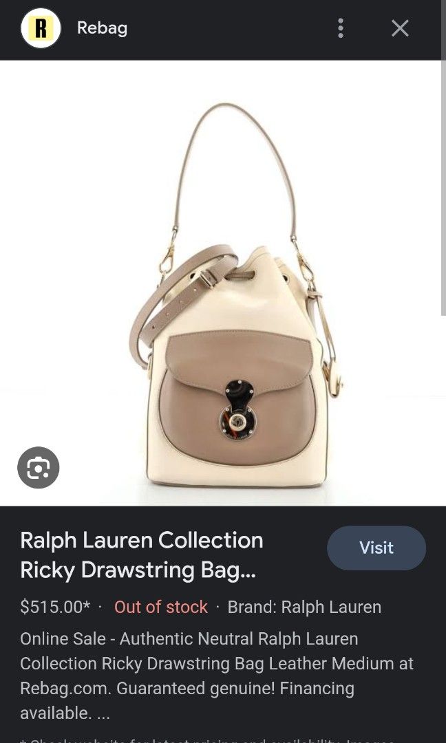 Ralph lauren hot sale ricky drawstring bag