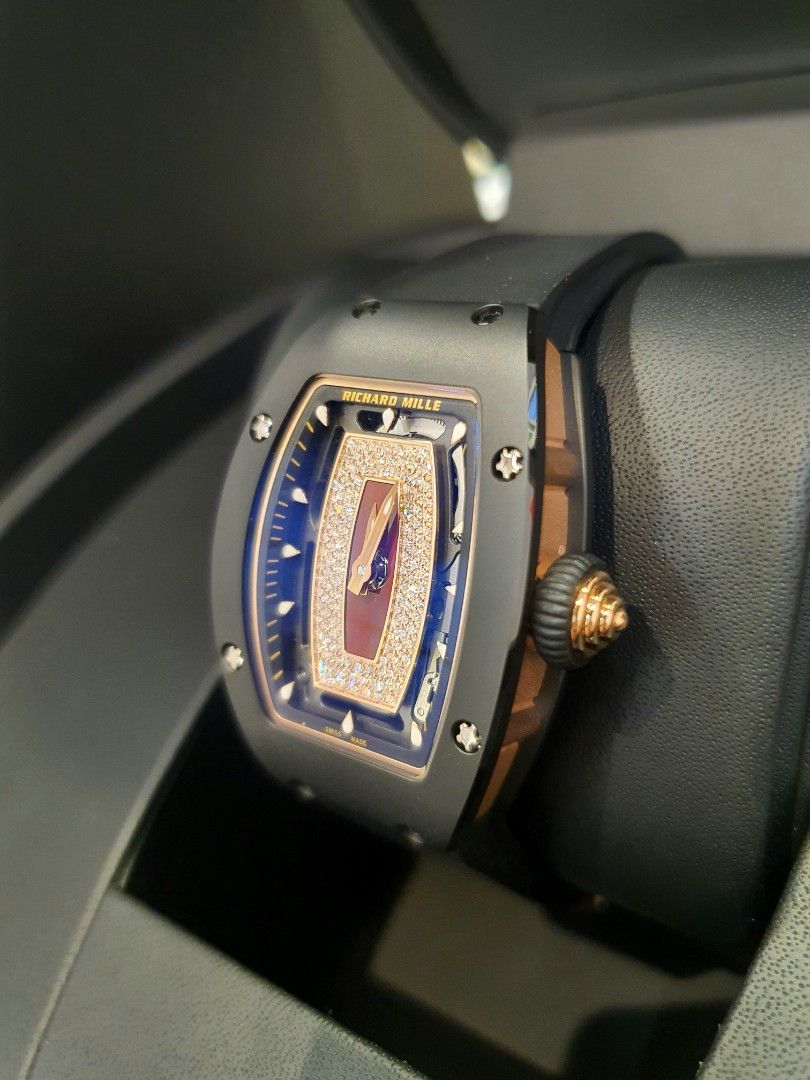 Richard Mille RM07-01 (Category: Luxury Watches) located in Mandaluyong City. Submitted by shobeywatch (Listing ID 1242515208, Image 3). Description: Richard Mille RM07-01 RG / Black Ceramic Bnew 2022 Complete ig: luxuryoverloadph Thanks.