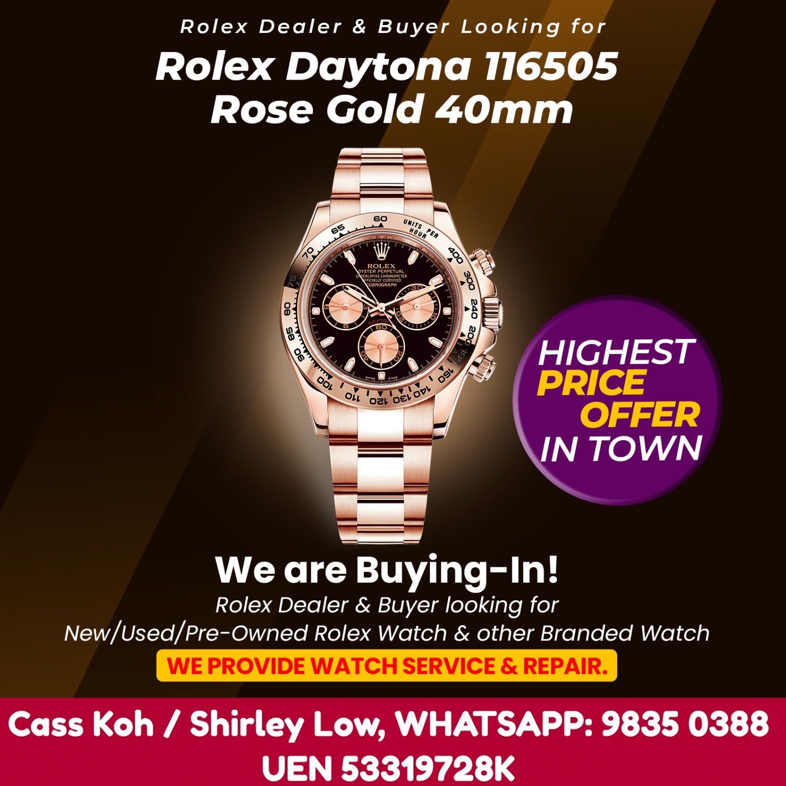 Rolex Watch New Used Rolex Watch Buyer with Highest Price Buy In
