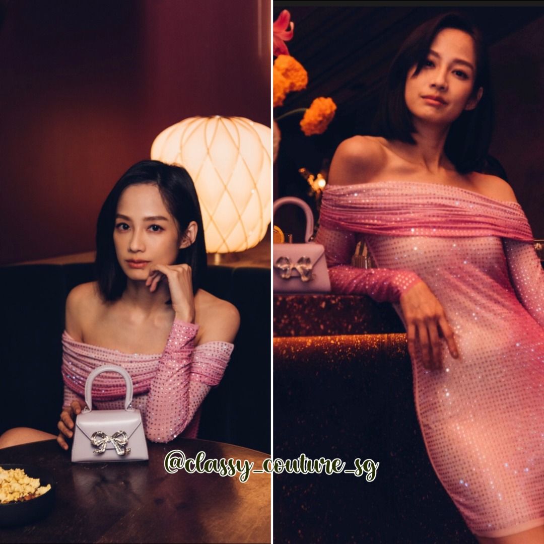 Self portrait printed off shoulder dress on sale