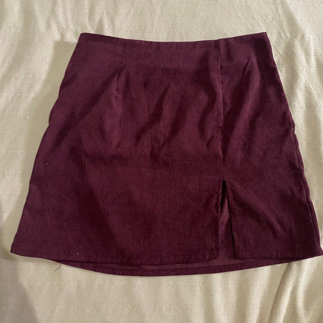 Maroon skirt shein discount