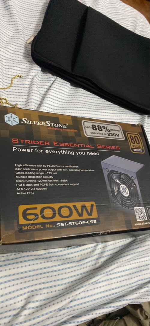 SILVERSTONE STRIDER ESSENTIAL 80+ BRONZE 600w PSU, Computers & Tech ...
