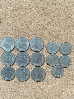 Singapore 1st Series Fish $0.50/$0.20 Dollar Circulated Coins 1967/1972/1973/1977/1980/1981/1982