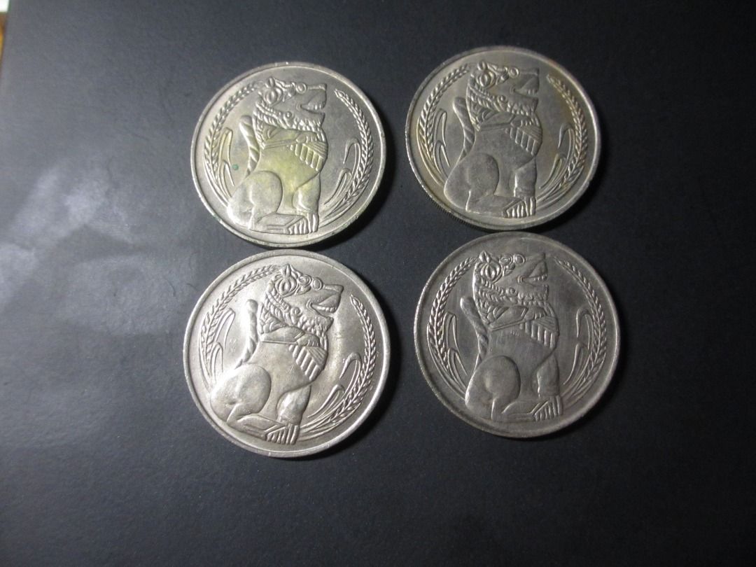 Singapore Merlion S$1 Coin 4pc 1 Lot Old Currency 新加坡狮子头一块钱硬币4粒一起, Hobbies  & Toys, Memorabilia & Collectibles, Currency on Carousell