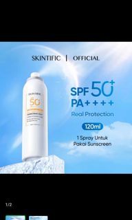 (shopee Live) Skintific sunscreen mist 120ml JUMBO