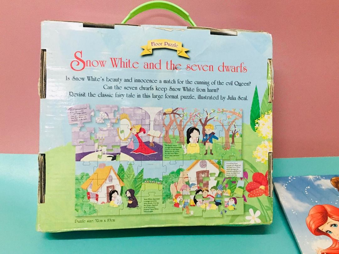 Snow White And The Seven Dwarfs Jumbo Floor Puzzle with Disney Princess ...