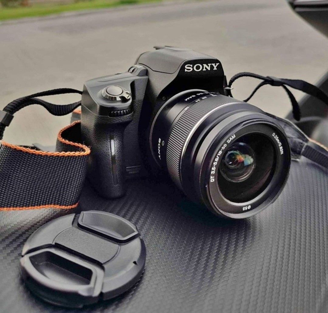 Sony A390 Flipscreen DSLR camera (Category: Cameras) located in Manila. Submitted by ali_suson (Listing ID 1242456566, Image 1). Description: Comes with kitlens, camera bag and charger. No fungus, mold or haze. 8/10 smoothness. *slightly negotiable for surebuyers* For self pickup only. Feel free to legit check and video call if papapickup ng lalamove or grab. (book your own for assurance).