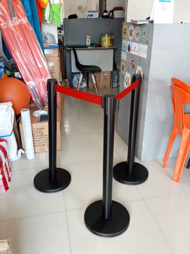 stanchion post with belt, Commercial & Industrial, Industrial Equipment ...