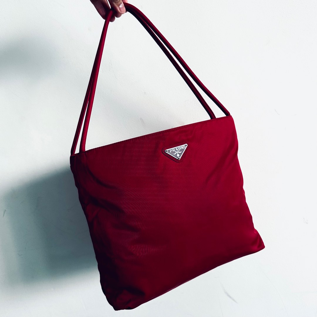 Red prada shoulder bag on sale