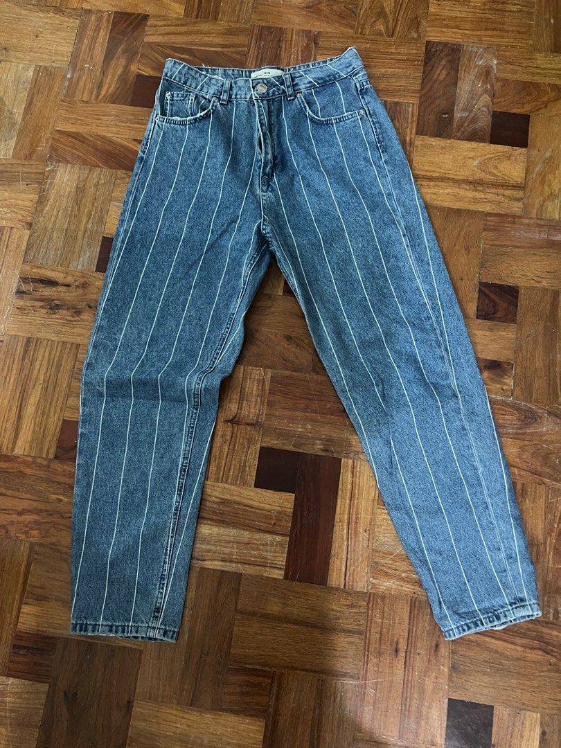 Striped mom deals jeans