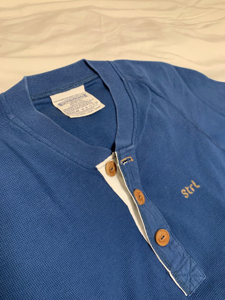 STRL 3/4 Sleeve Waffle Henley/Henry Tee, 男裝, 上身及套裝, T-shirt