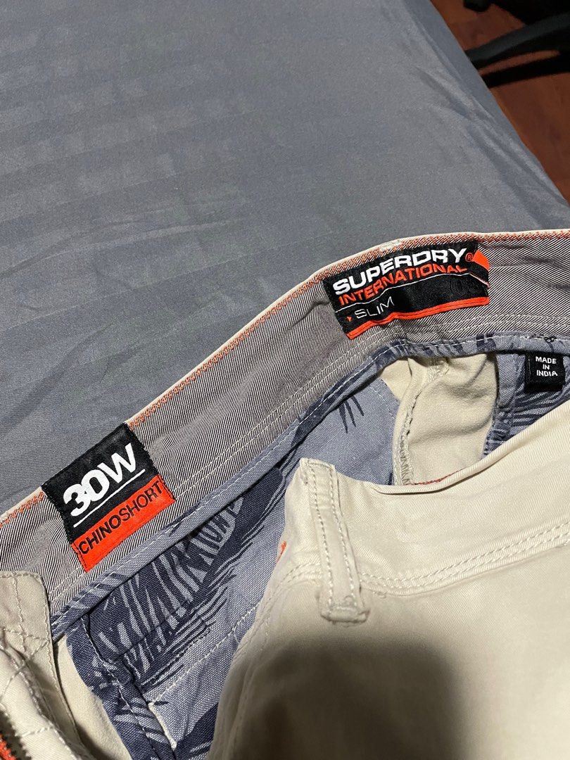Superdry Khaki Chino Shorts W30 Men s Fashion Bottoms Shorts