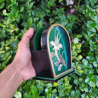 Tempat tisu kerajinan kulit kerang china jadul lawas antik vintage
