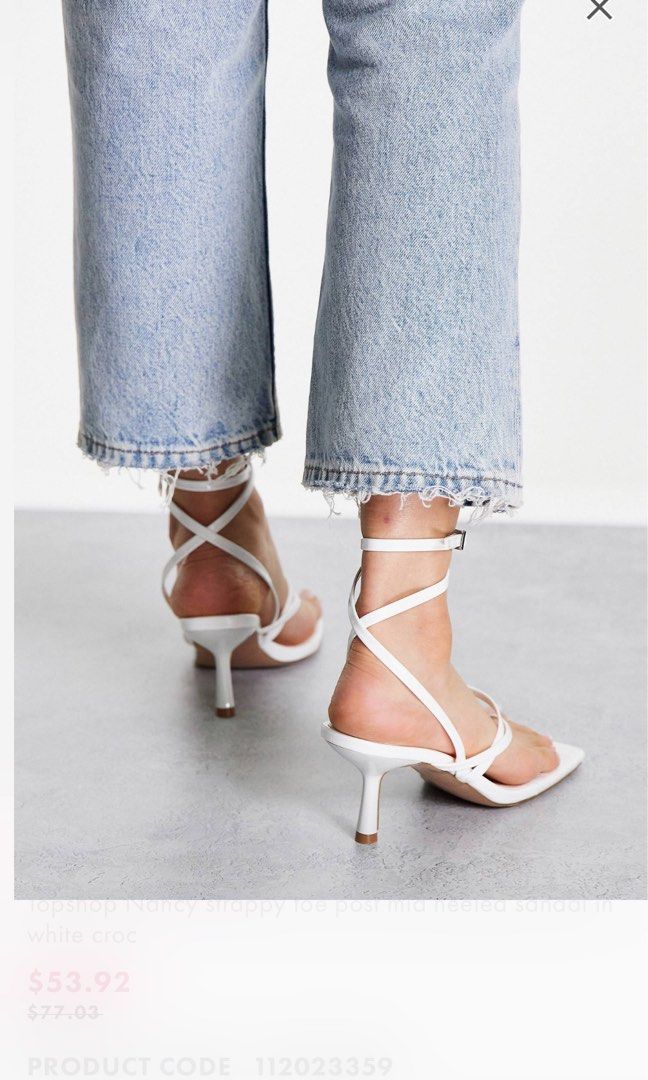 Topshop white hotsell strappy sandals