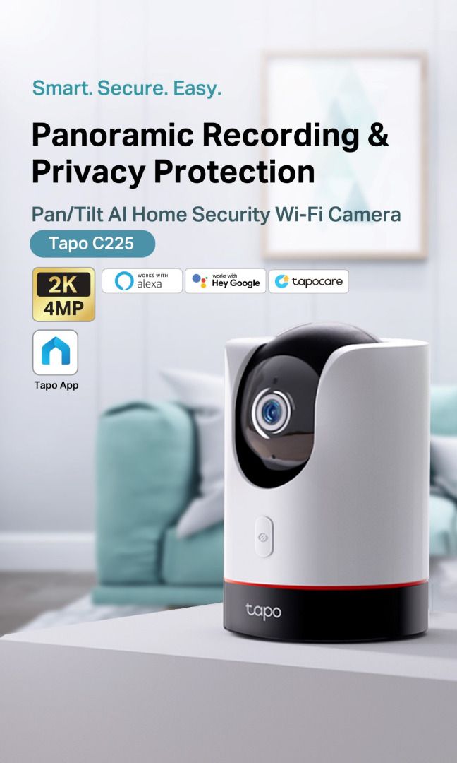 TP-Link Tapo C225 Security IP Camera WI-FI CCTV 4MP 2K QHD Night