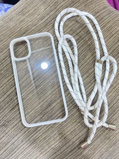 Transparent Case with Lanyards for iPhone11  (White)