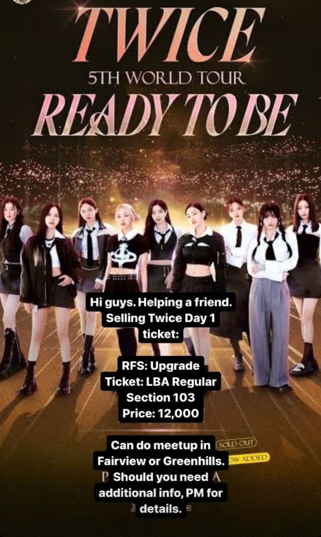 TWICE CONCERT TICKET, Tickets & Vouchers, Event Tickets on Carousell