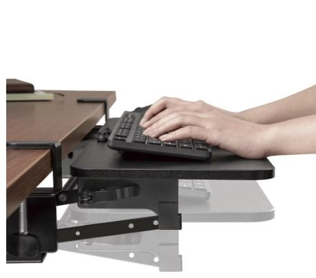 ULTi Clamp-on Keyboard Tray for Standing Desk, Under Desk Pull Out ...