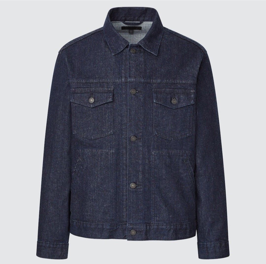 Uniqlo men's denim jacket cheap