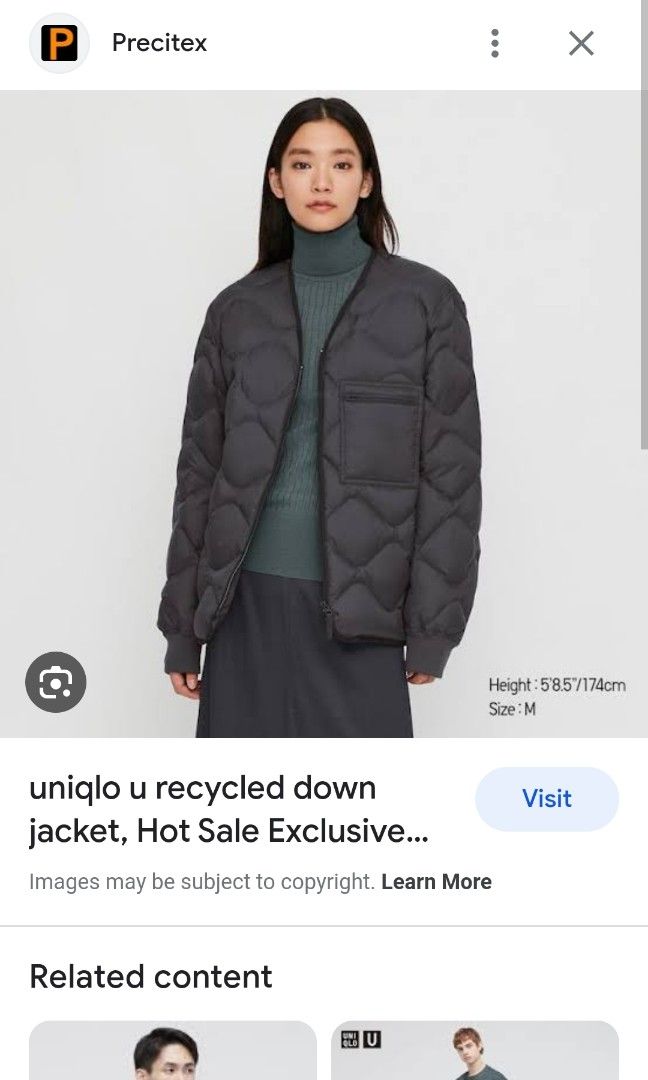 U recycled down jacket clearance