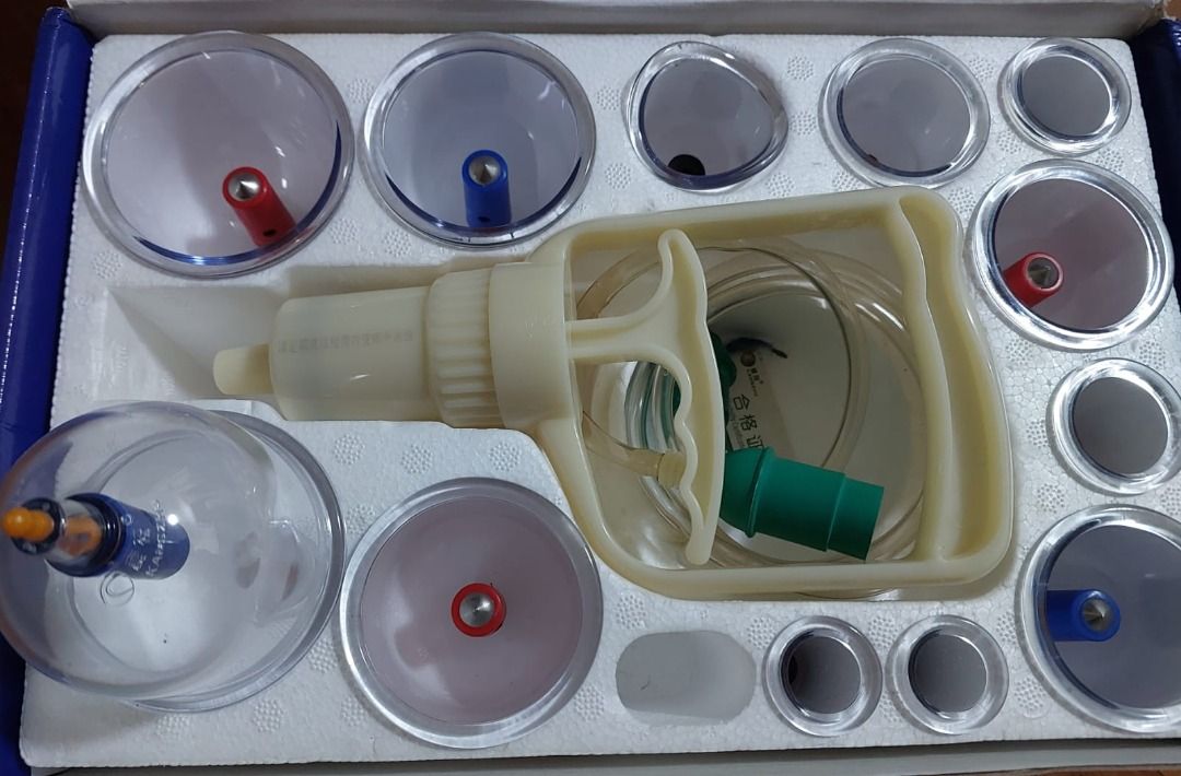 Uplife Chinese Cupping Therapy Set, 12 Vacuum Air Suction Cups with Pumping Handle, Anti
