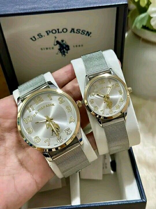 US Polo Assn. For His and Hers Mesh Strap Watch Luxury Watches