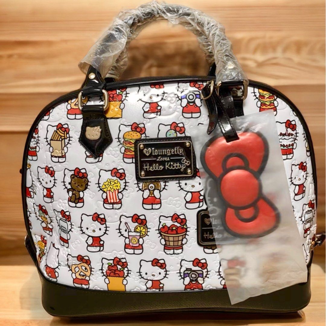 Sanrio Hello Kitty Embossed Handbag Black Or Gray by Loungefly/Sanrio