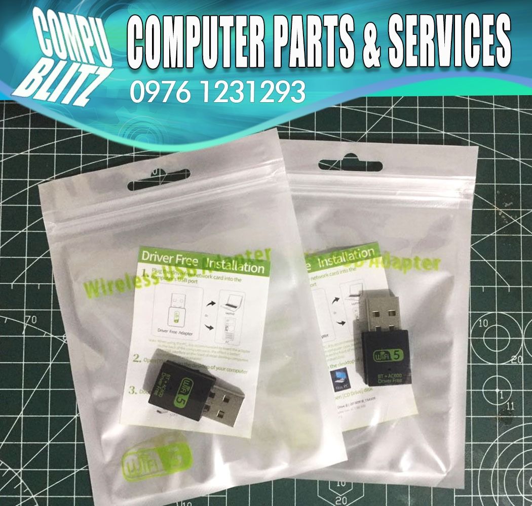USB WiFi Dongle Bluetooth and WiFi Dongle For PC (Category: Networking) located in Pasay City. Submitted by compublitz (Listing ID 1242477666, Image 1). Description: USB WiFi Dongle Bluetooth and WiFi Dongle For PC 2 in 1 Bluetooth and Wifi dongle Location: Malibay, Pasay Specifications: 1.Item Name: Dual-Band WiFi Bluetooth Adapter 2.Bluetooth version: BT 4.0 3.Chipset: Realtek 8821CU 4.Interface Type: USB 3.0 5.Frequency range: 2.4GHz+5.0GHz 6.