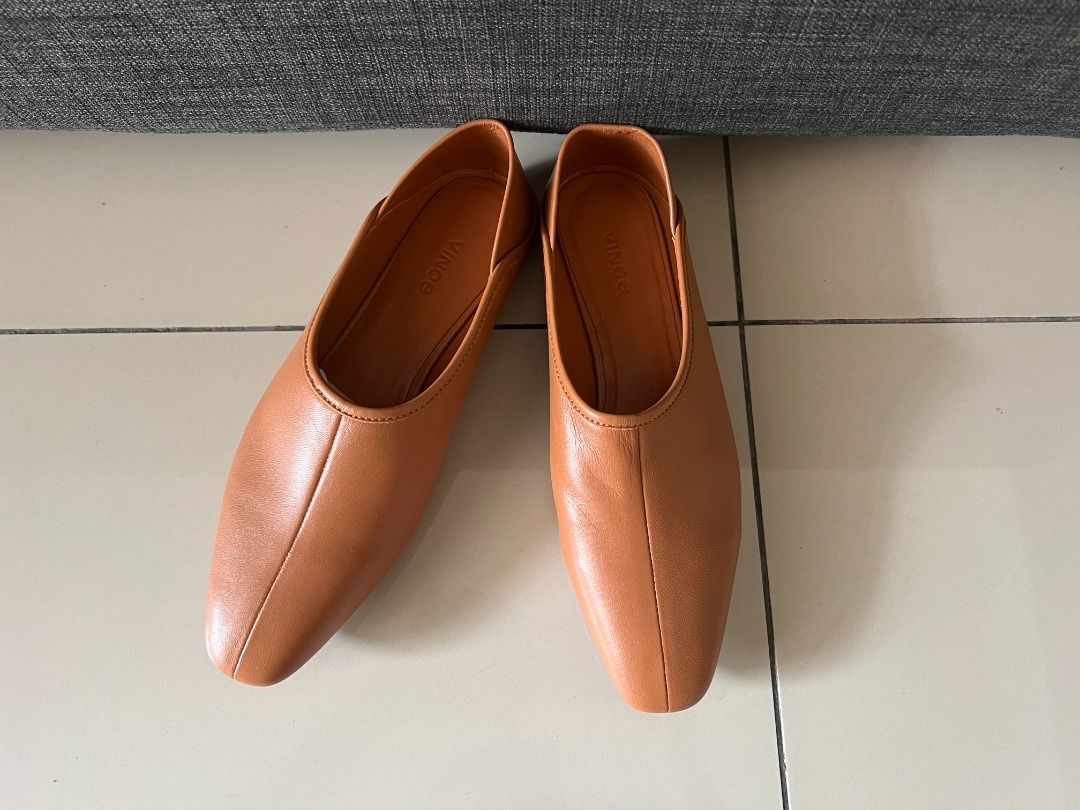 VINCE Leather Ballet Flats Women s Fashion Footwear Loafers on