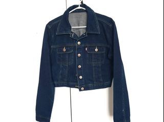 VINTAGE Y2K Crop Denim Jean Jacket