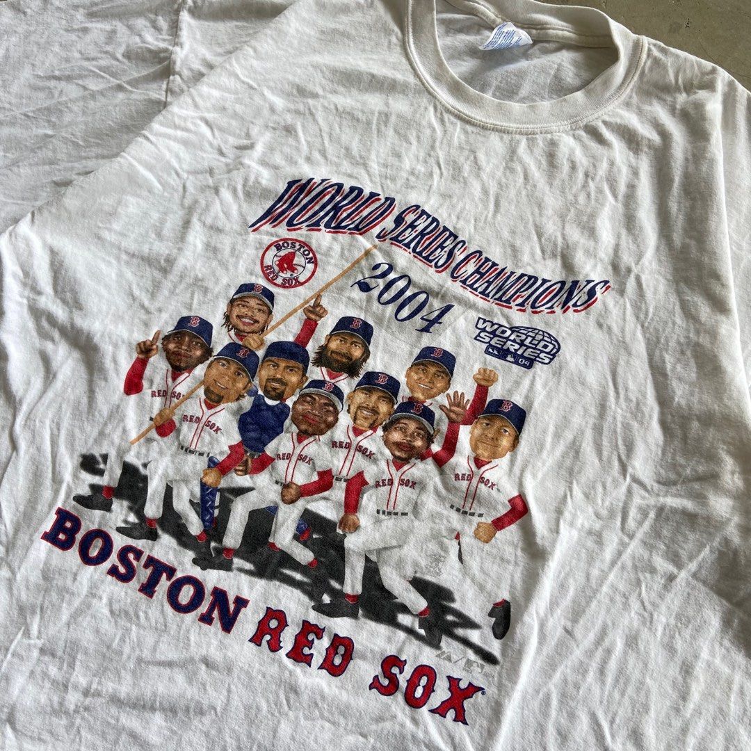 Gildan Heavy 2004 Boston Red Sox World Champions Caricature T-Shirt