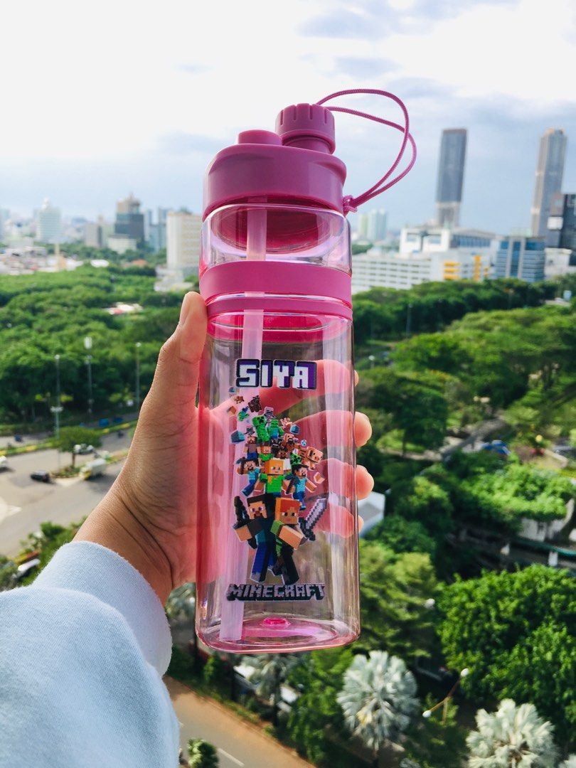 Water Bottle Tumbler Customised Free Add Name Logo Character Animation