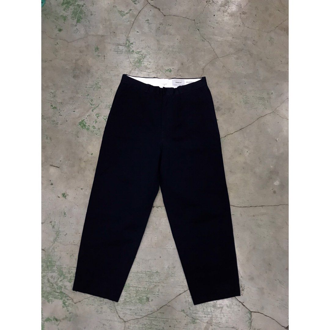 Yaeca Chino Tuck Tapered Pants (Navy) 🎌🎌🎌, Men's Fashion
