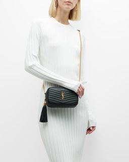 Mini lou pebbled leather camera bag saint laurent clearance
