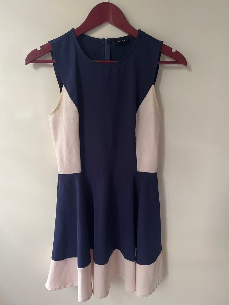 Zalora navy blue dress top