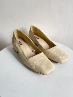 Zara Suede Square-Toe Shoes