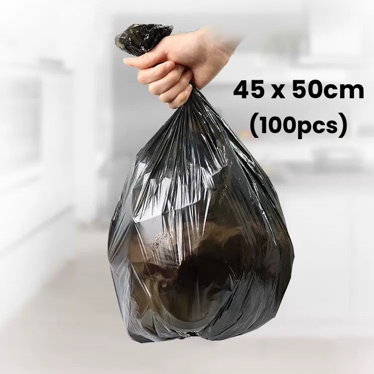 100pcs Garbage Rubbish Bin Trash Plastic Bags Liner Furniture Home Living Cleaning Homecare Supplies Cleaning Tools Supplies on Carousell