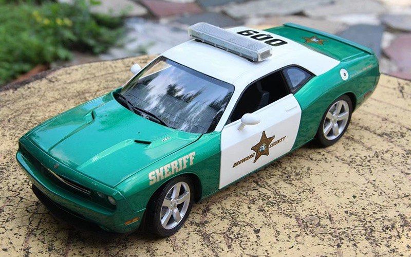 Dodge Challenger 'Rue Fighter' Kowalski 1970 - Miniature ACME 1/18 Blanche