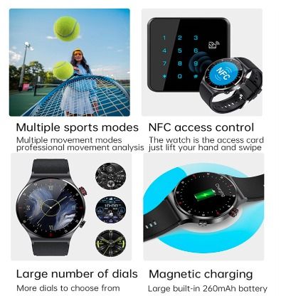 2023 New Smart Watch Men s Fitness WatchWaterproof Large HD Screen