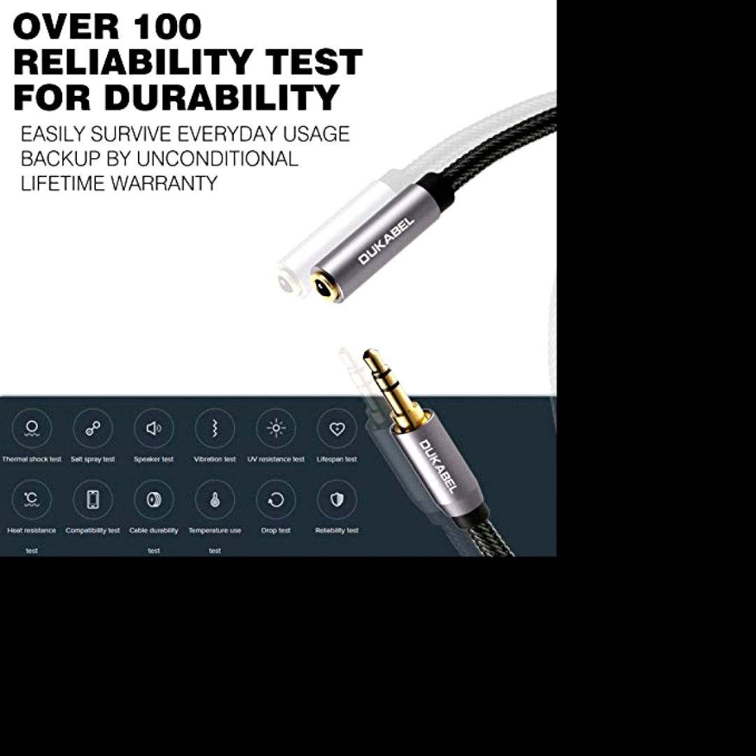 2332) DUKABEL HEADPHONE EXTENSION CABLE 3.5MM MALE TO FEMALE STEREO