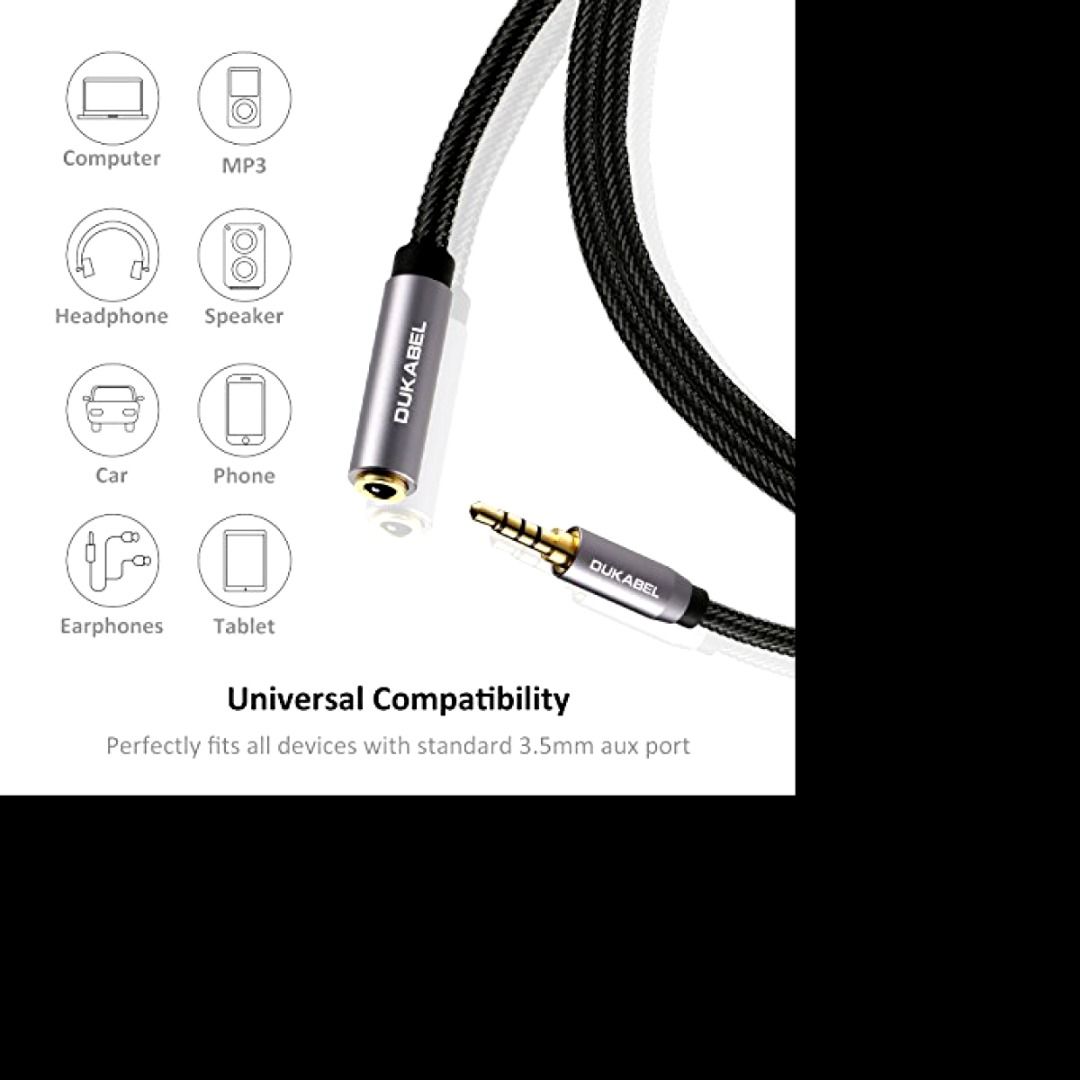 2332) DUKABEL HEADPHONE EXTENSION CABLE 3.5MM MALE TO FEMALE STEREO