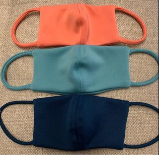 2-Ply Neoprene Cloth Face Masks with Filter Pockets and Earloops - Bundle of 3
