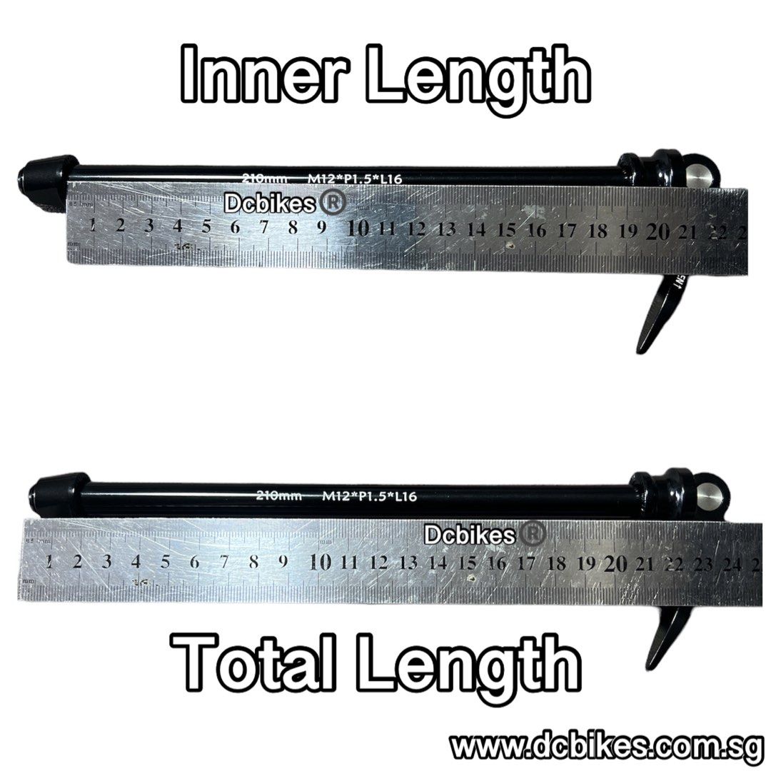 Fat Bike 210mm X 12mm 190mm X 12mm Rear Thru Axle MTB Quick Release QR Skewer Dcbikes 12 X 190 12 X 210 1.5 Thread Pitch