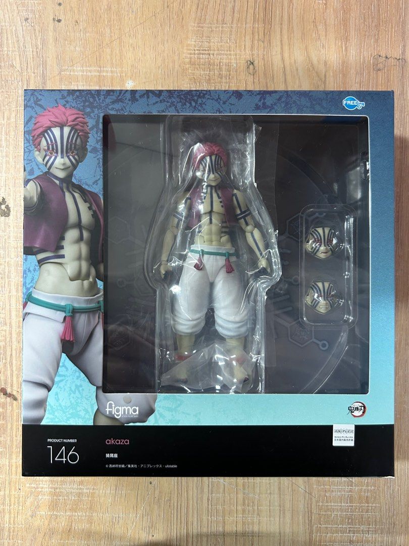 全新未拆日版figma sp 146 猗窩座上弦三鬼滅之刃, 興趣及遊戲, 玩具