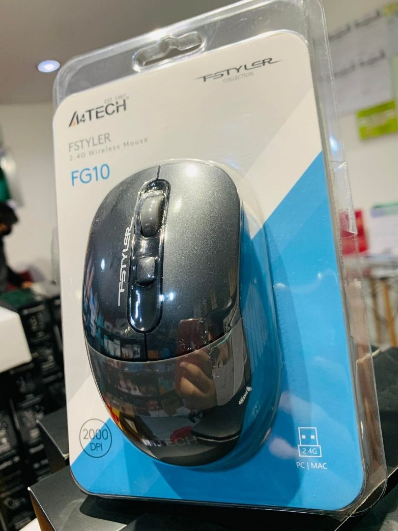 A4Tech Fstyler FG10 Wireless Mouse Grey, Computers & Tech, Parts ...