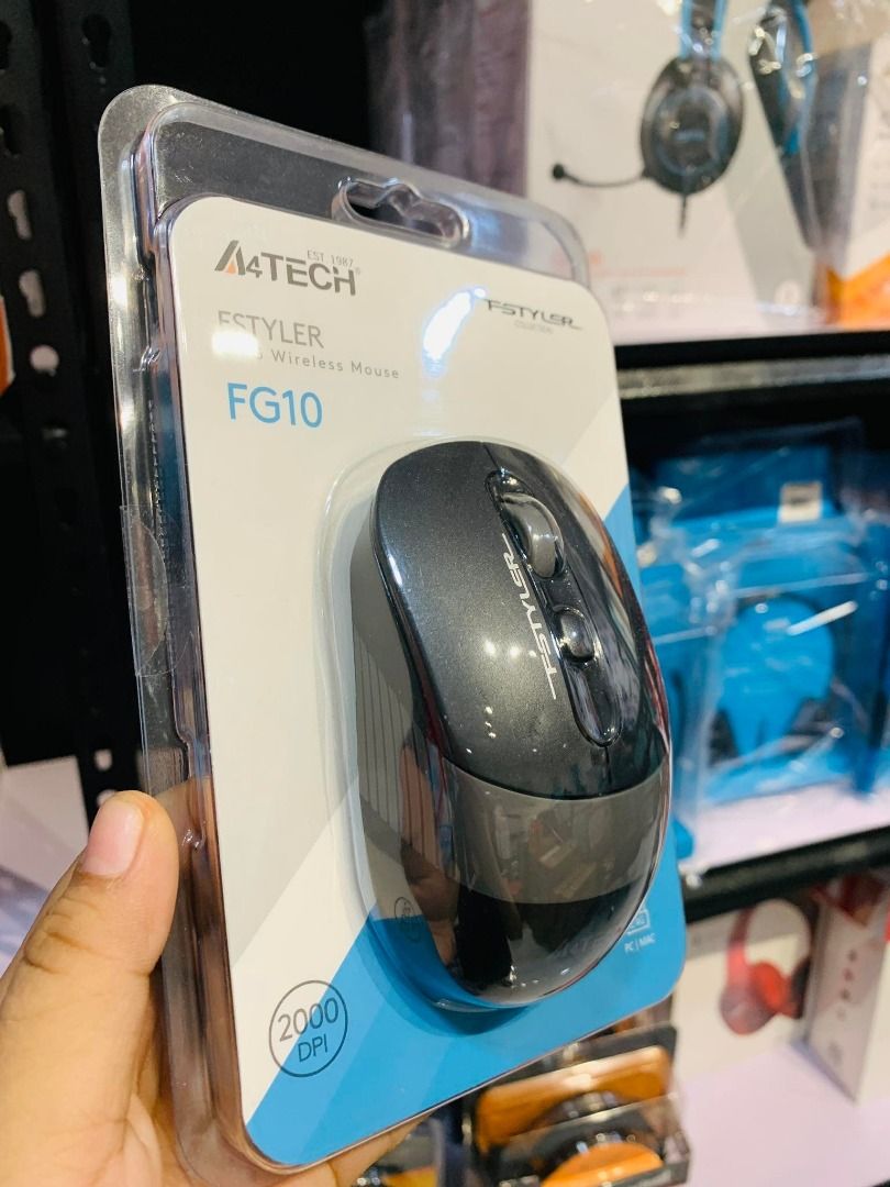 A4Tech Fstyler FG10 Wireless Mouse Grey, Computers & Tech, Parts ...
