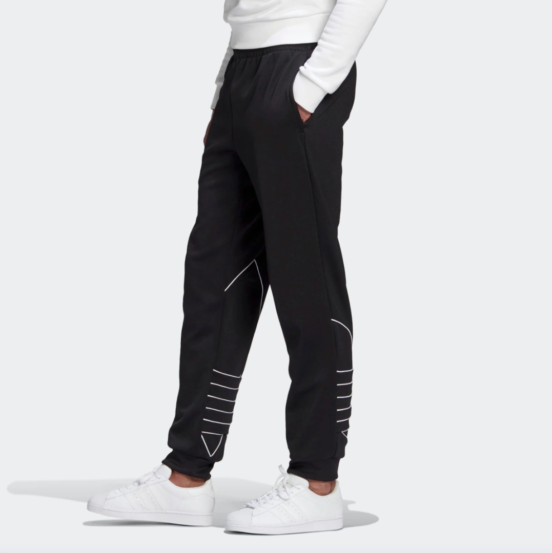 adidas trefoil joggers black